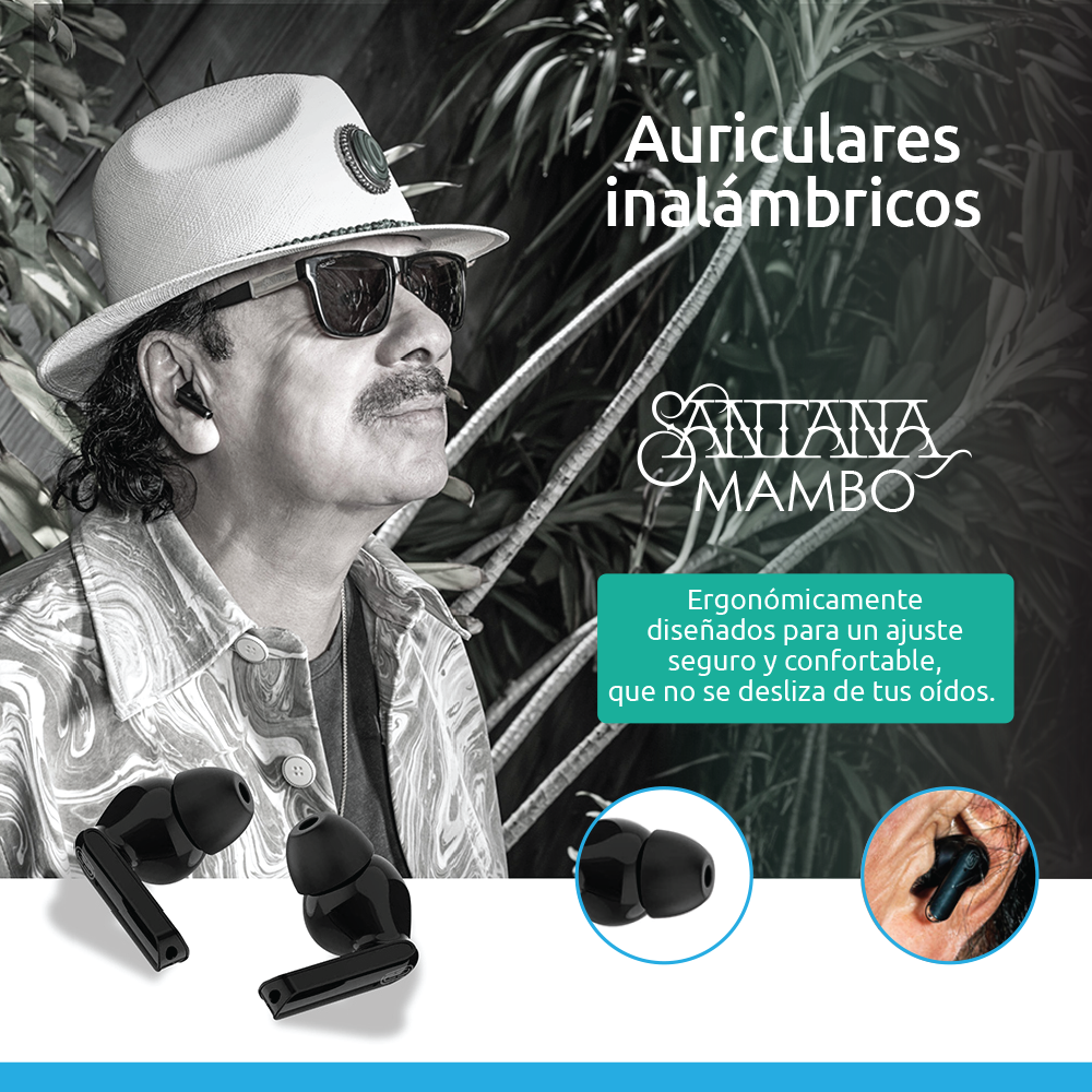 2 Parlantes Santana Samba + Audífonos Santana Mambo Bluetooth