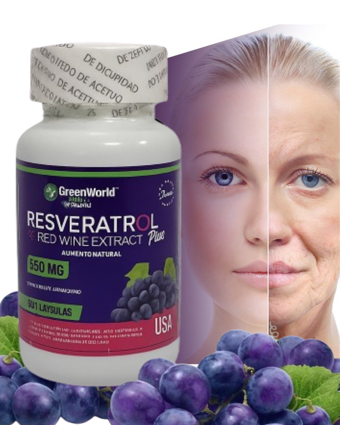 Resveratrol Plus - 60 Caps Antioxidante Natural