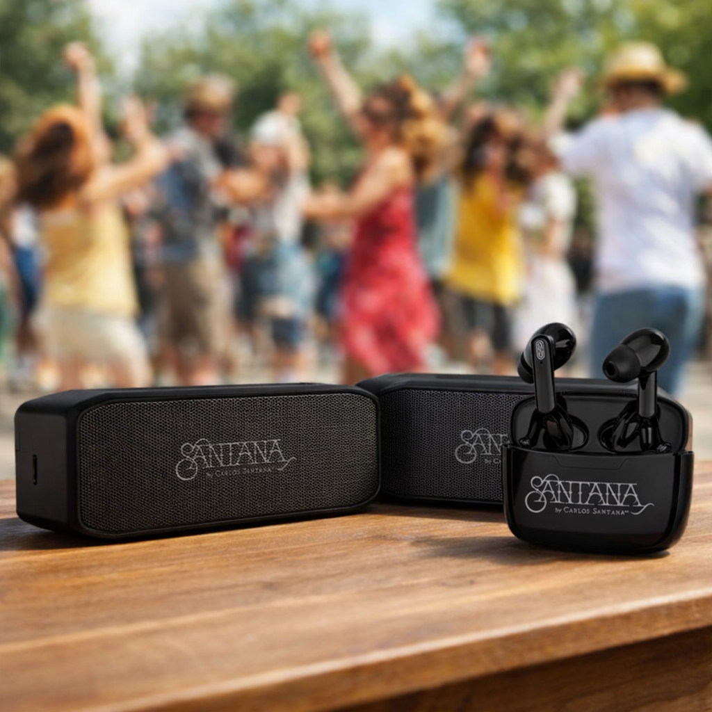 2 Parlantes Santana Samba + Audífonos Santana Mambo Bluetooth