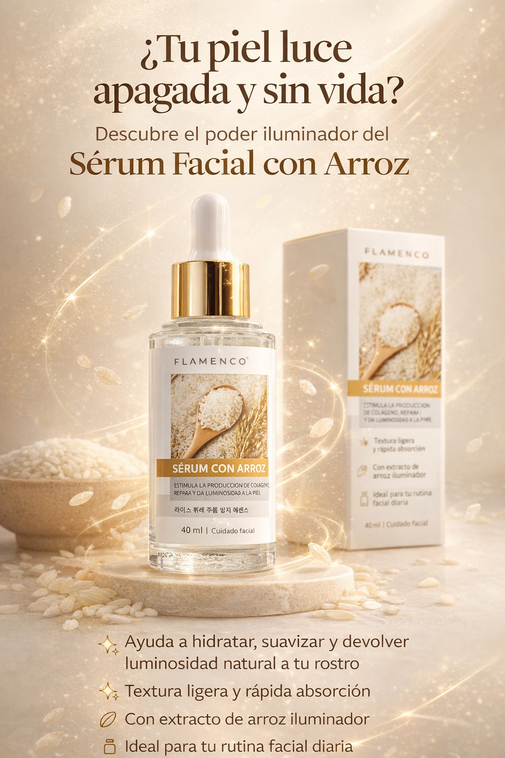 Sérum Facial de Arroz – Hidratación y Luminosidad
