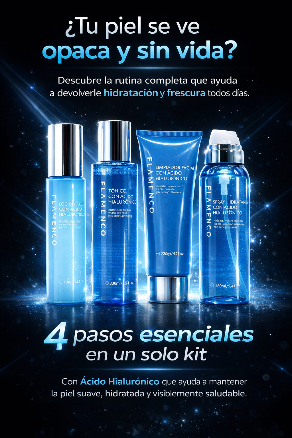 Kit Hidratación Facial con Ácido Hialuronico - Piel mas joven y fina