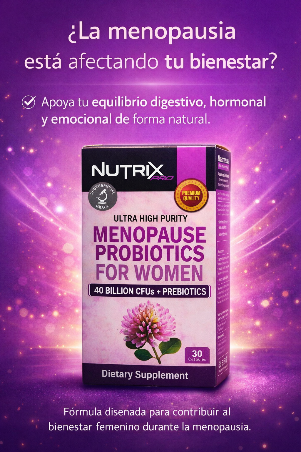 “Probiotic para la Menopausia – Apoya tu bienestar femenino”