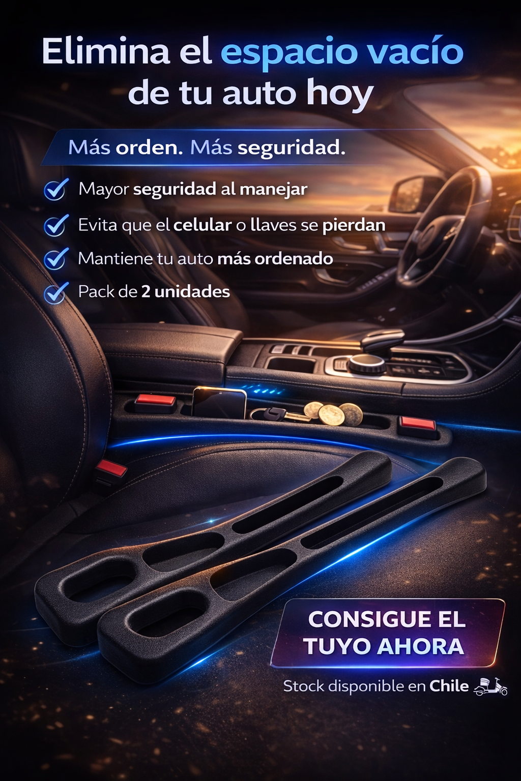 Relleno lateral para asientos de auto