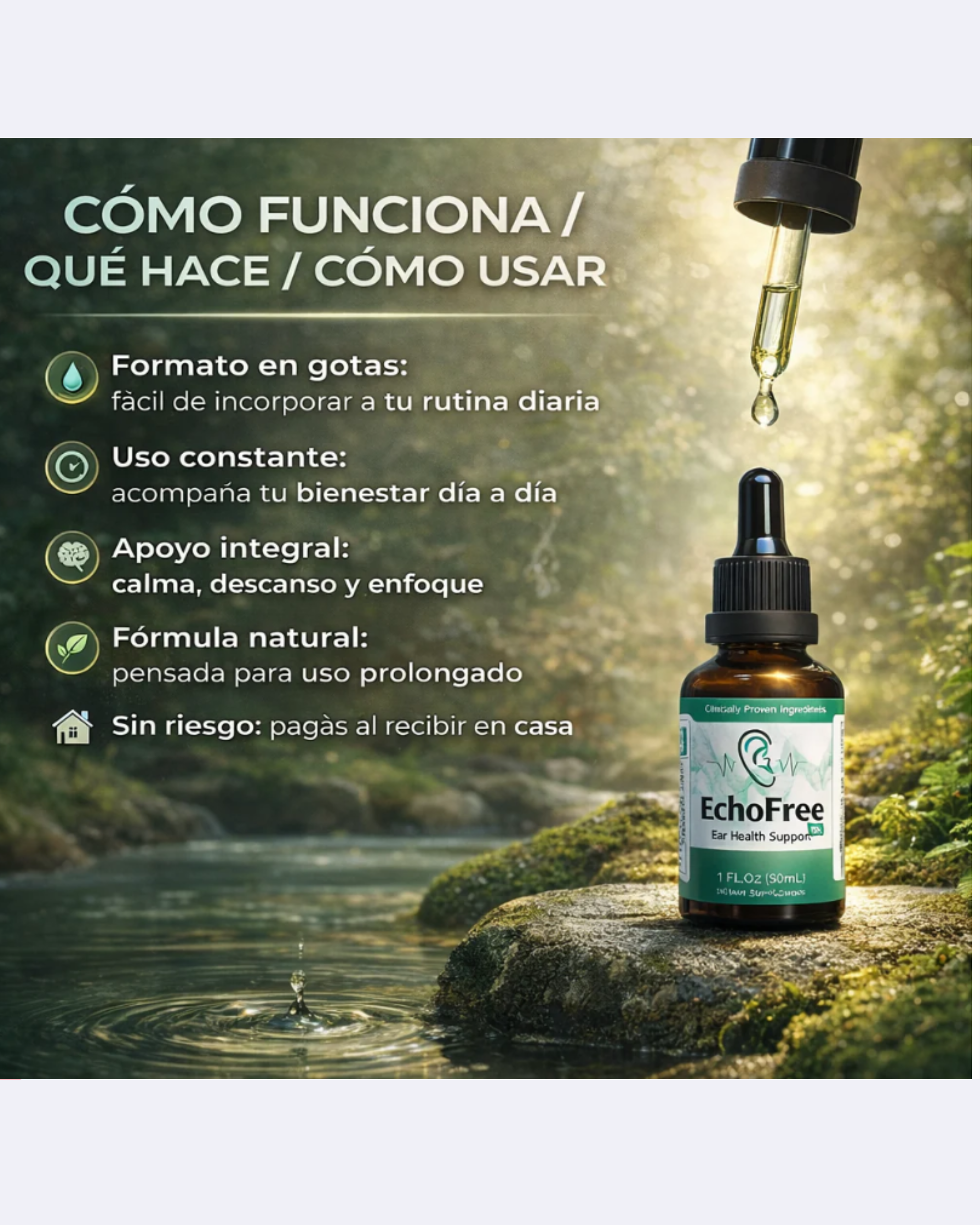 Echo Free Drops – Soporte Natural para Salud Auditiva y Alivio de Zumbidos (Tinnitus)