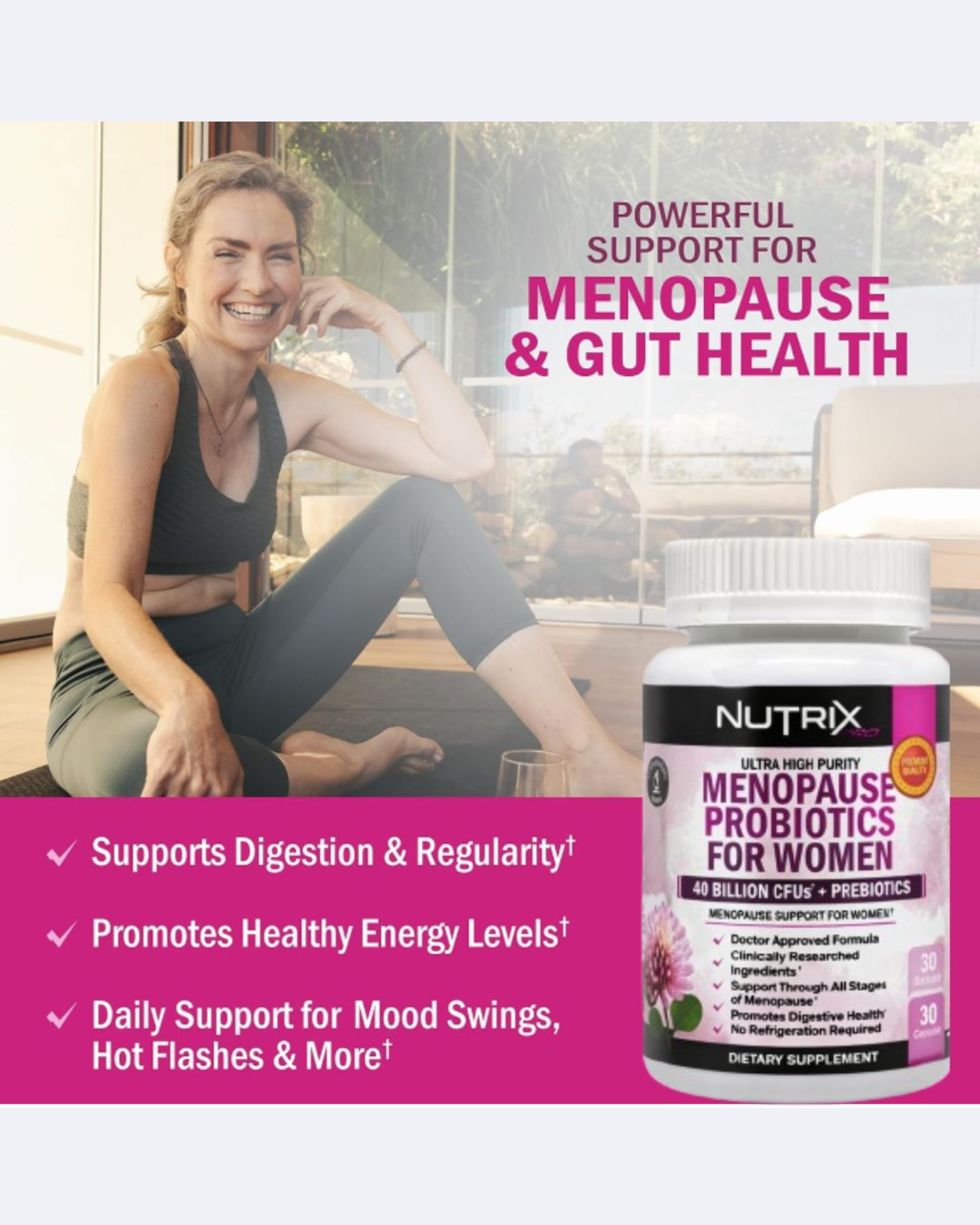 “Probiotic para la Menopausia – Apoya tu bienestar femenino”