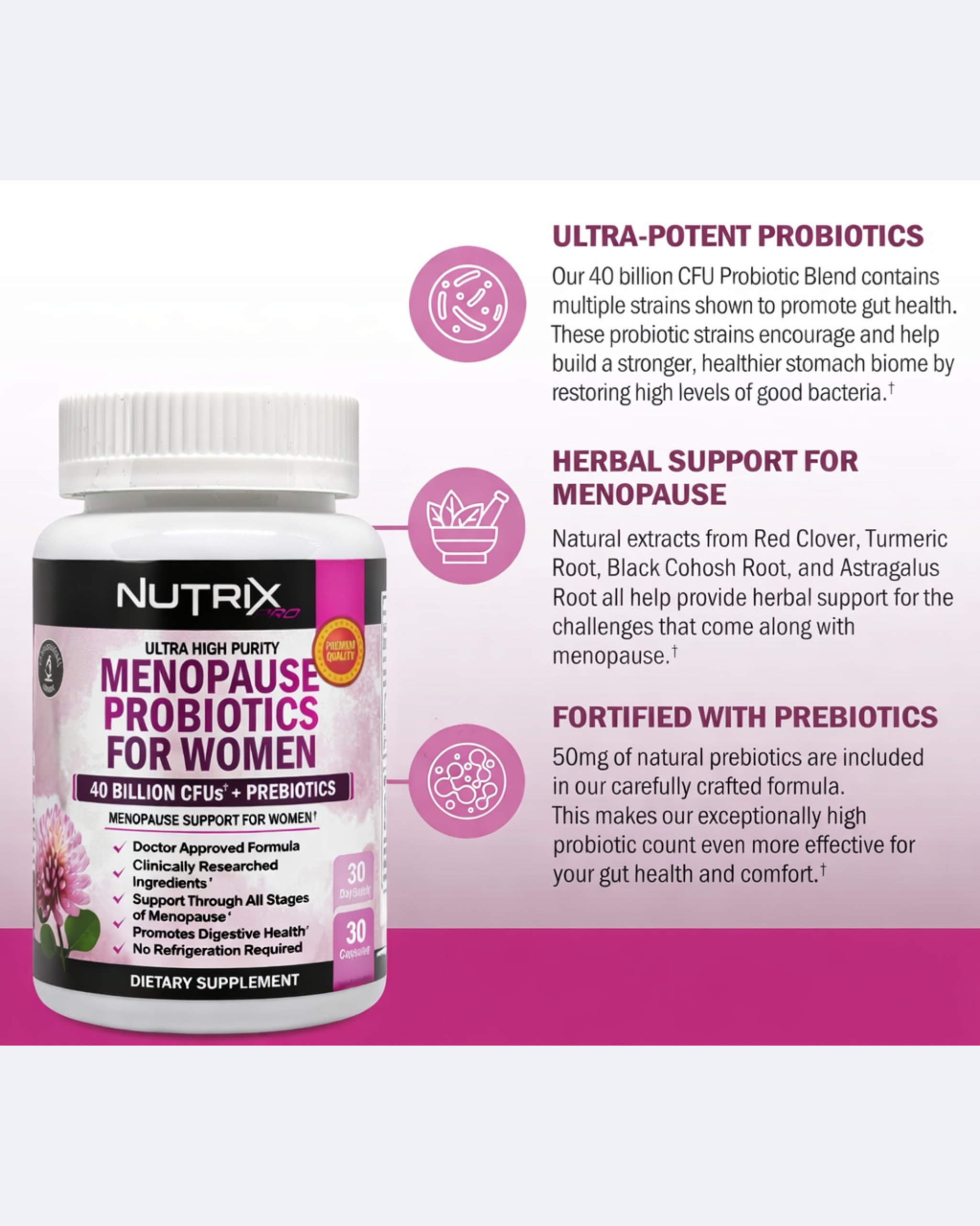 “Probiotic para la Menopausia – Apoya tu bienestar femenino”