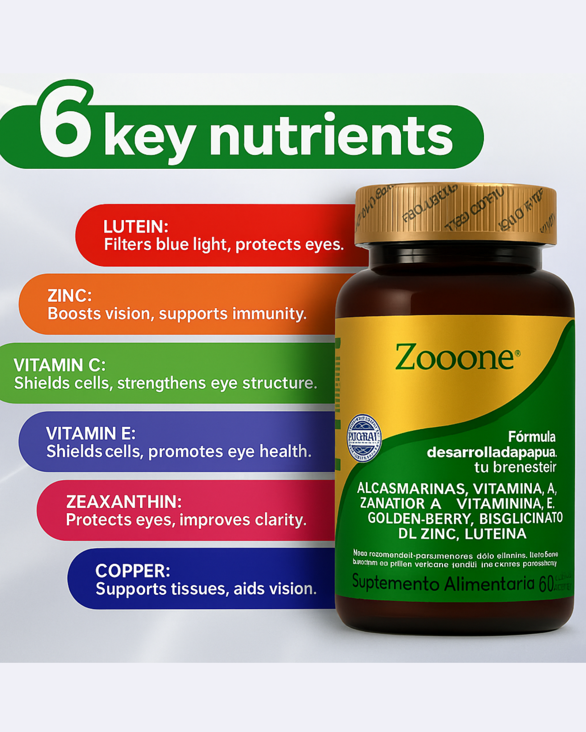 Zooone – Tu Aliado Diario para la Salud Visual 60 Caps