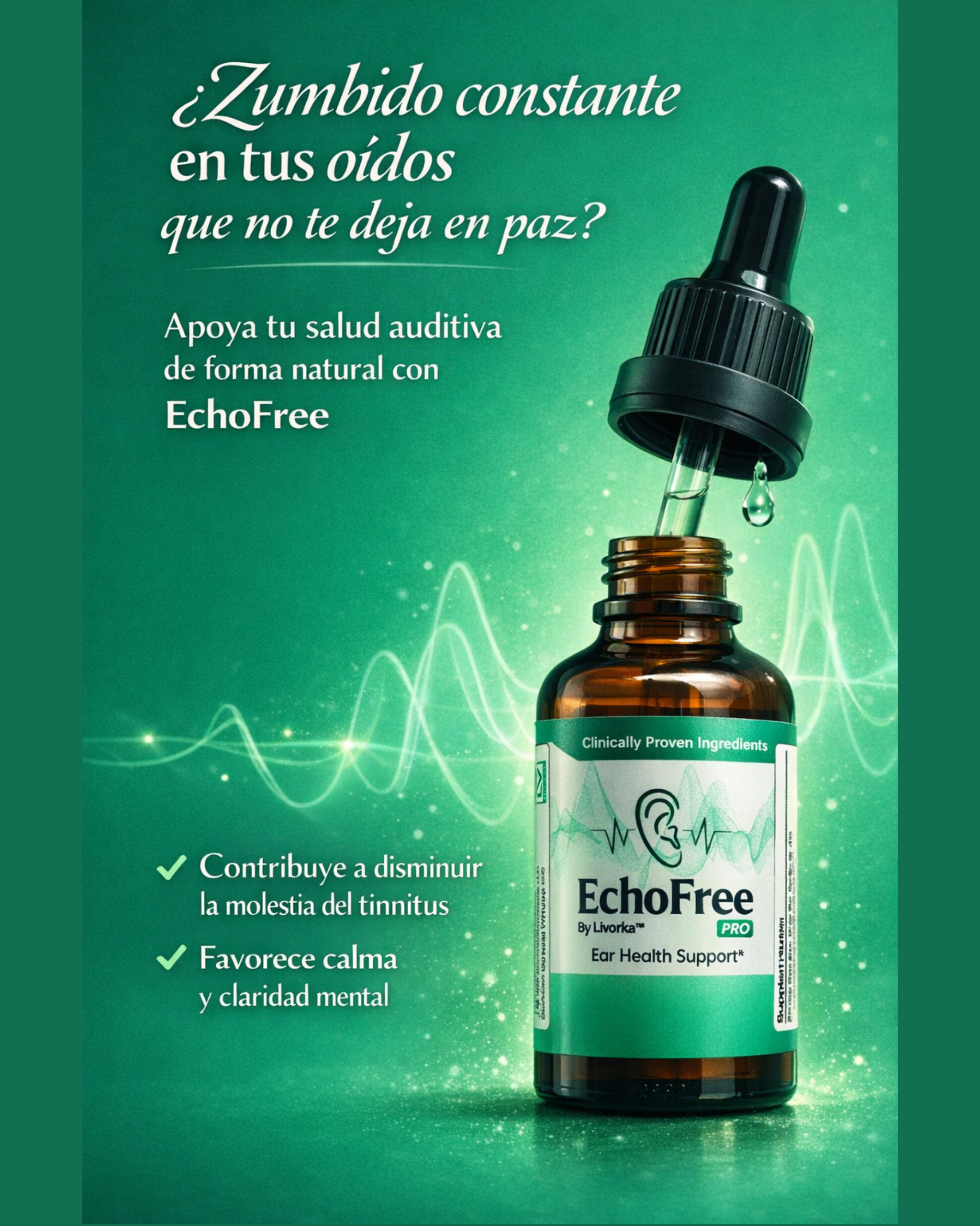 Echo Free Drops – Soporte Natural para Salud Auditiva y Alivio de Zumbidos (Tinnitus)