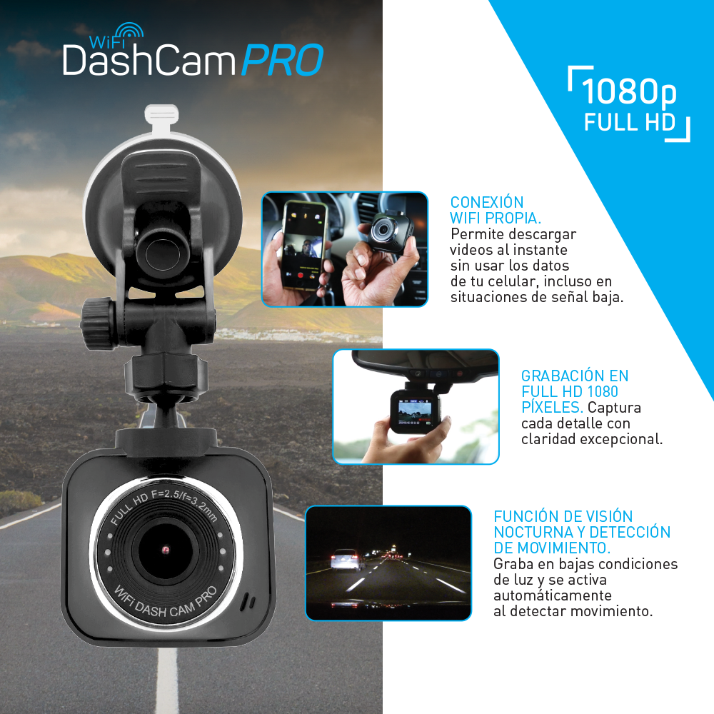 Wifi Dash Cam Pro Cámara para auto